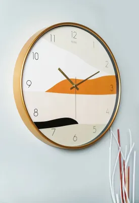 Produktbild von Opviq, Pinotual, Dekorative Wanduhr, Mehrfarbig, 100 % GLAS, 42 x 42 cm
