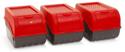 Produktbild von Novaliv 3x Mittel 5L Kartoffelbox rot Vorratsbehälter Aufbewahrungsdose Küchen Aufbewahrungsbehälter