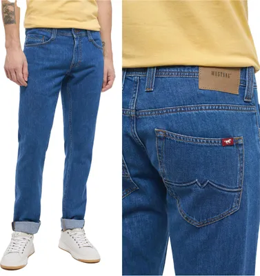 Produktbild von MUSTANG, Herren Jeanshosen, Slim fit, OREGON TAPERED, W34 L32, Blau, Jeans, baggyjeans, buggy