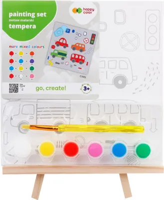 Produktbild von Happy Color Autos Staffelei Malset