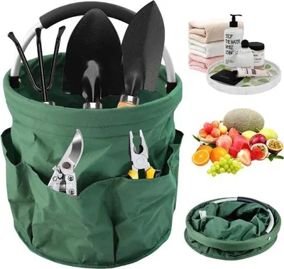 Immagine prodotto di Borsa per attrezzi da giardino Famanu, grande capacità, pieghevole