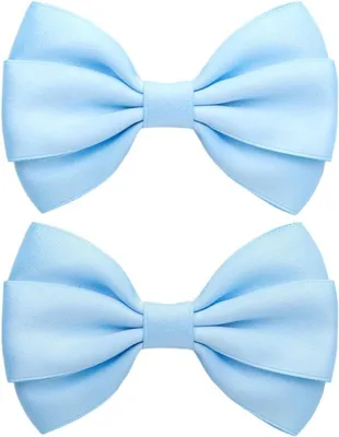 Handgefertigte Haarschleifen für Kinder und Erwachsene - Blau - 9 cm - Set von 2
