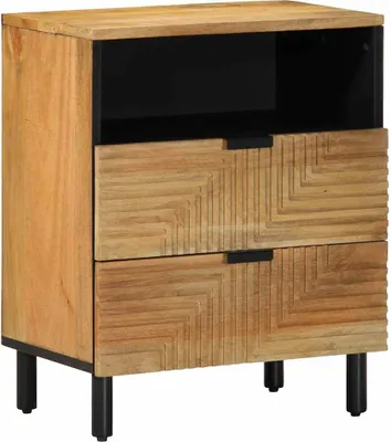 Productafbeelding van Nachtkastje, bruin, 50x33x60 cm, massief mangohout
