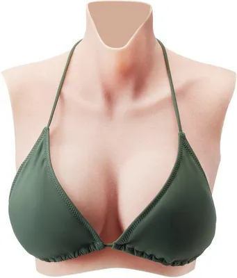 Produktbild von Silikonbrustprothese – H-Cup, hoher Hals, künstliche Brüste für Crossdresser, realistische Silikonbrustprothesen für Transgenders, Cosplay, Ivoorstift