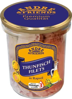 Produktbild von André & Friends Thunfisch Filets in Rapsöl 180g