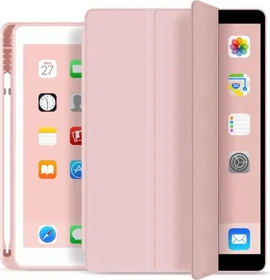 Produktbild von Hülle für iPad Mini 4 Mini 5 Hülle 2019 iPad Mini der 5. Generation, schlanke Ständer-Schutzhülle Smart Cover für 2019 Apple iPad Mini 4 Mini 5 7,9 Zoll mit Stifthalter –Rosa