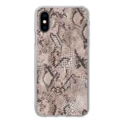 Produktbild von MuchoWow® Handyhülle Schutzhülle Hülle für iPhone X Tiermuster - Grau - Schwarz Silikon Softcase Handy Hülle - Handyhülle