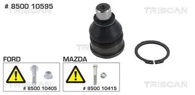 Productafbeelding van TRISCAN draagarm voor FORD Fiesta Mk6 hatchback (JA8, JR8), artikelnummer 8500 10595