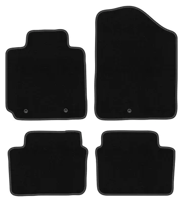 Produktbild von Velours-Fußmatten für Hyundai Veloster 2011-2018 (Coupé) – 4-tlg, Schwarz, passgenau – Wielganizator BASIC