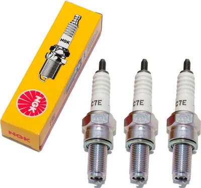 Produktbild von Zündkerzen Set NGK 3x C7E Zündkerze, 19,0mm Langgewinde Ø 10,0mm Hex 16,0mm, Elektrodenabstand 0,75mm, Wärmewert 7, 5096