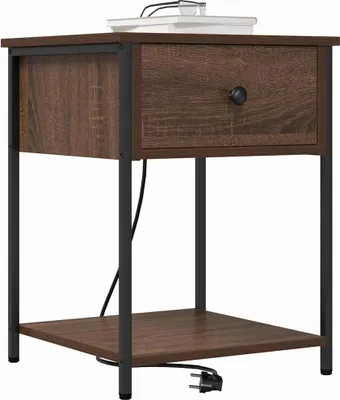 Obrázok produktu pre vidaXL Nočný stolík hnedý dubový vzhľad 42 x 41 x 56 cm drevený materiál