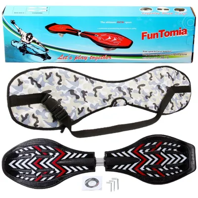 Produktbild von FunTomia® mit LED-Rollen - 2277 - Design schwarz rot - Waveboard ORIGINAL