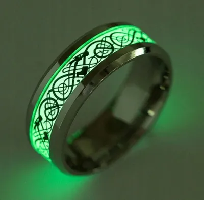 Zdjęcie produktu dla Pierścień Smok Celtycki Glow Świecący w ciemonści
