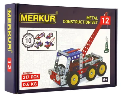 Image de Set MERKUR 012 Véhicule de dépannage 10 modèles 217pcs en boîte 26x18x5cm