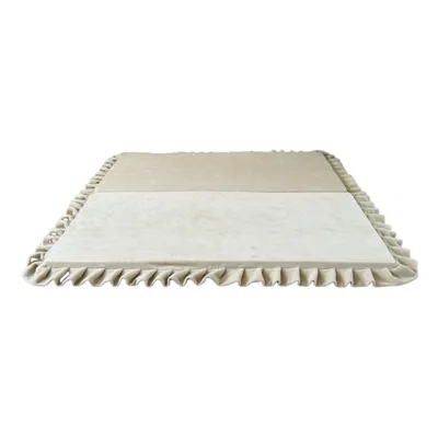 Image de MONIO for kids Tapis de jeu pliable en velours carré 125x125 crème