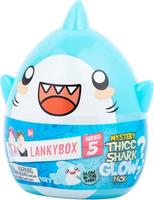 Produktbild von LankyBox Mystery Thicc Shark Glow Pack mit 5 spannenden Spielzeugen zum Entdecken