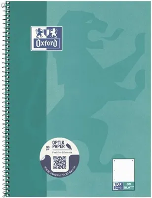 Produktbild von Oxford Collegeblock DIN A4+ punktkariert 80 Blatt türkis