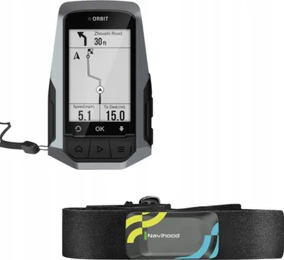 Zdjęcie produktu dla Licznik Komputer Rowerowy Nawigacja Gps + Pulsometr Miernik Tętna Z Opaską