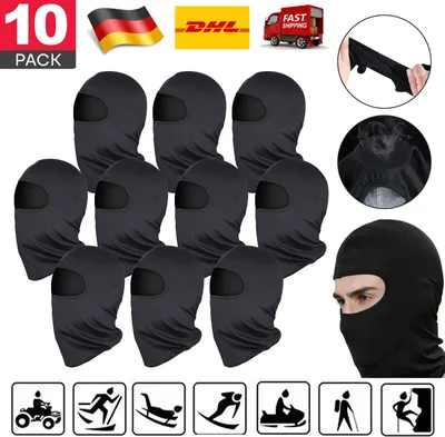 Produktbild von 10 X Sturmhaube Gesichtsmaske Balaclava Face Mask Winddicht Fahrradmaske Warm Bike Ski
