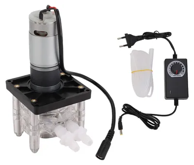 Zdjęcie produktu dla Pompa perystaltyczna, wysoki przepływ, 200–3000 ml/min, regulowana prędkość, silnik DC z szczotkami, do użytku w laboratoriach, do precyzyjnego dozowania cieczy, np. w akwarystyce