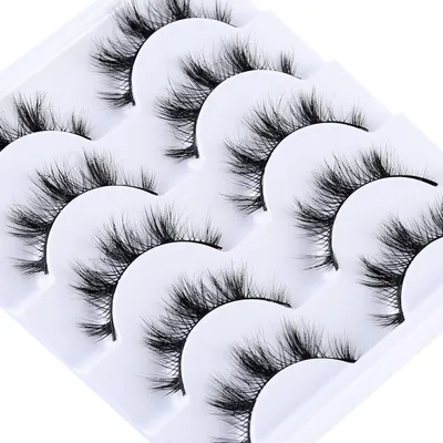 Produktbild von Künstliche Wimpern 5 Paar 6D Wispy Manga Stil Handgefertigt DZ557