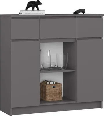 Obrázek produktu pro Komoda se šuplíky a dvířky JUNIPER - šedá