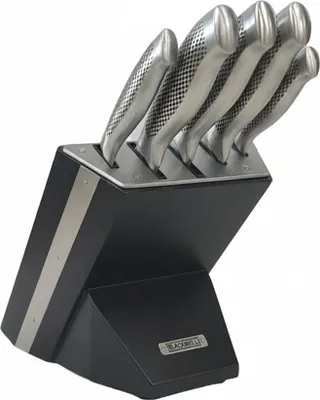Produktbild von Blackwell Messerblock - Noire - Kochmesser, Santokumesser, Brotmesser, Officemesser & Schälmesser 6-teilig