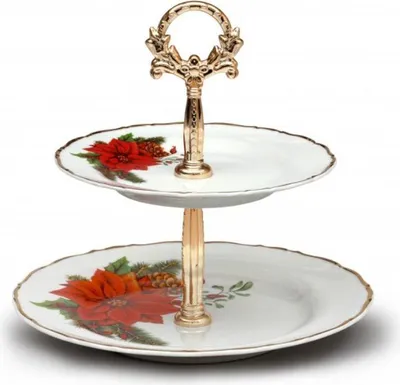Obrázek produktu pro Thun 1794 Etažérka, 2 dílná, vánoční hvězda, český porcelán, Thun