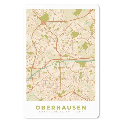 Produktbild von MuchoWow® Mauspad Mousepad Stadtplan - Oberhausen - Stadtplan - Vintage 18x27 cm - Mousepads - Maus Mat - Pad - Mausunterlage