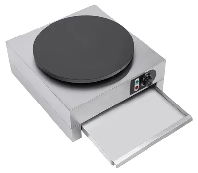 Obrázok produktu pre Prístroj na prípravu palaciniek, výkon 3 kW, nastaviteľná teplota, strieborný