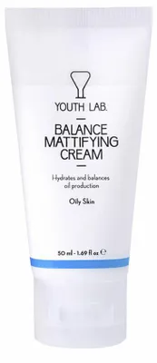 Produktbild von YOUTH LAB. Balance Mattifying Cream, Tages- & Nachtcreme, Frauen, ölige Haut, Gesicht, Anti-Akne, Feuchtigkeitsspendend, Mattierend, Beruhigend, 50 ml