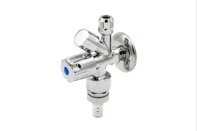 Produktbild von Kombi-Eckventil 3/8" AG Anschluss x 3/4" AG Abgang mit Rundgriff
