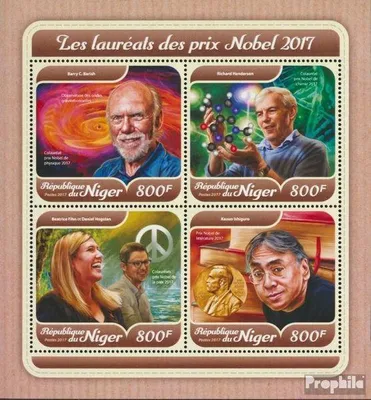 Produktbild von Briefmarken Niger 2017 Mi 5478-5481 Kleinbogen (kompl. Ausg.) postfrisch Nobelpreis