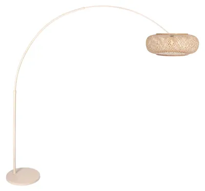 Produktbild von Steinhauer - stehlampe - Sparkled Light - beige natürlich - bambus metall - bogenlampe - E27 - 4319CR