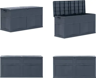 Obrázek produktu pro vidaXL Zahradní úložný box 320 L černý - Úložný box - Úložné boxy - Box na polštáře - Boxy na polštáře
