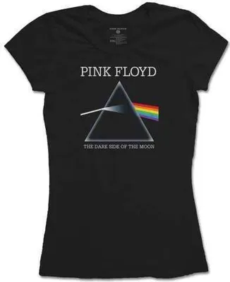 Produktbild von Pink Floyd Dark Side of the Moon Refract T-Shirt mit kurzen Ärmeln Black L Damen