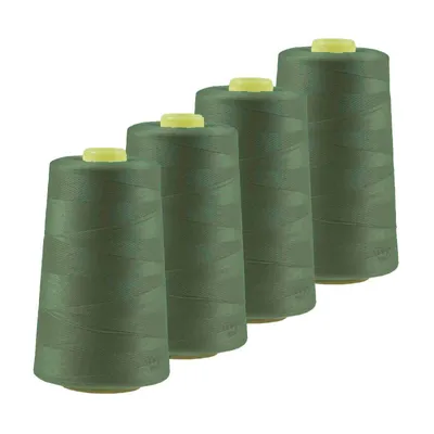 Produktbild von 4 x 4572m Qualitäts Overlock-Garn Overlock-Nähgarn  Farbe 781 - 820, Farbe:A781 olivgrün