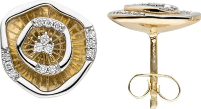 Produktbild von JOBO Ohrstecker 585 Gold Gelbgold bicolor 28 Diamanten Brillanten