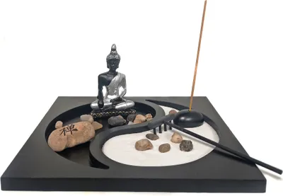 Produktbild von Zen - Garten mit Buddha Figur Yinyang Zeichen Fengshui Nr:YH178