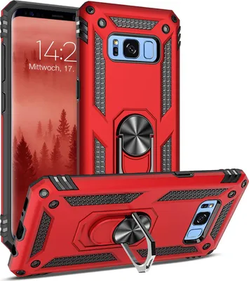 Produktbild von Armor Outdoor Handyhülle für Samsung Galaxy S8 Handy Panzer Case Cover Schutzhülle Farbe: Rot