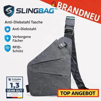 Obrázok produktu pre SlingBag™ Taška proti krádeži Taška cez rameno Taška cez rameno Taška na hrudník Cestovanie: Pravé rameno