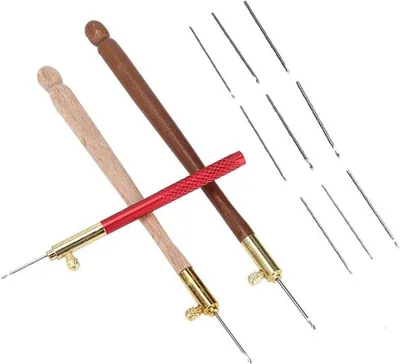 Handgehäkelte Häkelnadel, Sticknadel und Stickwerkzeug mit Holzgriff für komfortable Handarbeitstechniken und kreative