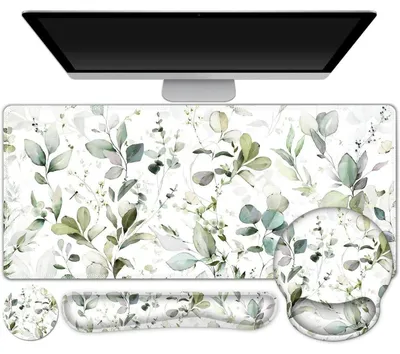 Produktbild von 4-in-1 Mauspad Set mit Gelkissen, Handballenauflage, Tastaturauflage und Untersetzer
