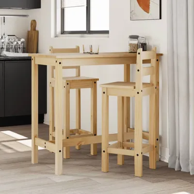 Image de Maison Exclusive - 2 chaises de bar en bois massif de pin