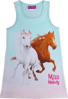 Produktbild von Miss Melody Kleid für Mädchen Türkis, Gr. 116 – bezauberndes Kleid für Pferdefans