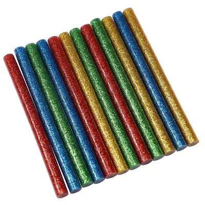 Produktbild von Heißklebesticks Klebesticks bunt mit Glitzer 12 Stück 7,2mm x 100mm