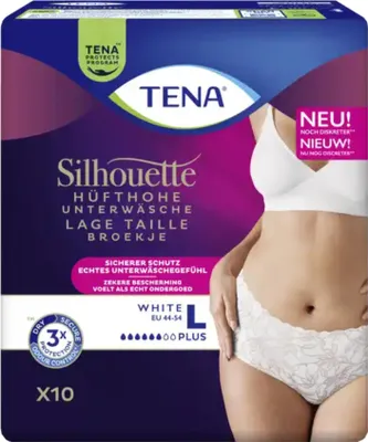 Produktbild von TENA - Silhouette Plus White L - 10 Stk.