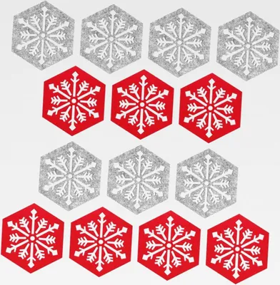 Produktbild von Weihnacht Weihnachtliche Schneeflocken Untersetzer Teiliges Set,PVC Weihnachten Platzset Dekorationen Schneeflocke Tischsets,für Weihnachten Hochzeit Dekoration