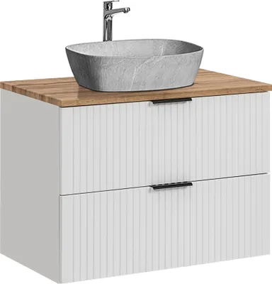 Produktbild von Waschtisch 80.6cm Adriel mit 2 Schubladen, Weiß