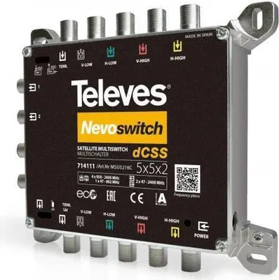 Produktbild von Televes Multischalter 5 in 2x16 NEVO-SCR dCSS kaska. MSU5216C